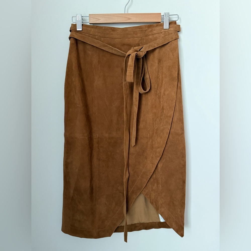 Free People Brown Midi Skirt